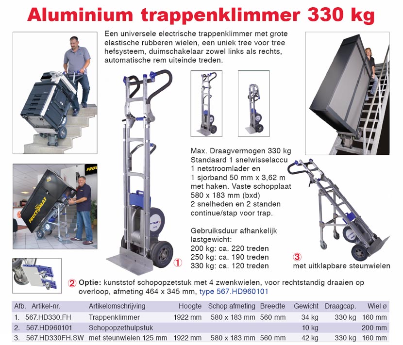 aluminium trappenklimmer 330 kg